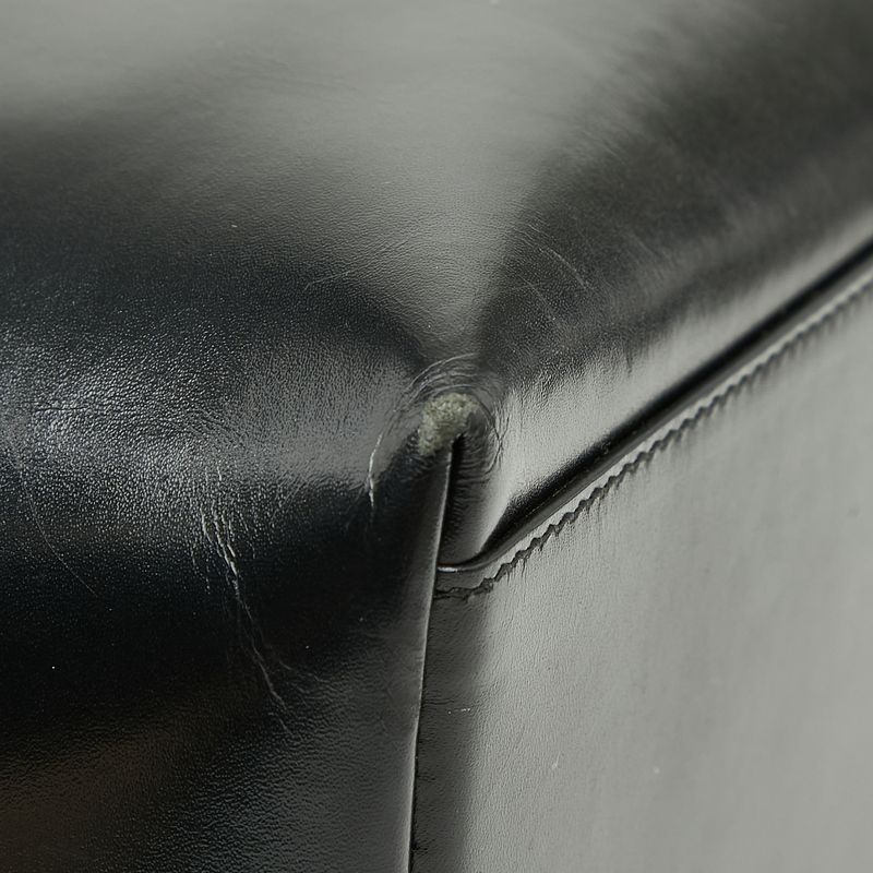 Prada Logo Tote Black Leather