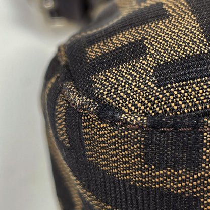 Fendi Zucca Pattern Shoulder Bag Canvas Brown