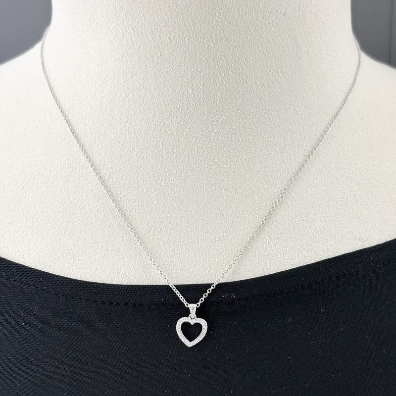 Tiffany & Co Metro Heart Necklace Platinum Mere Diamond