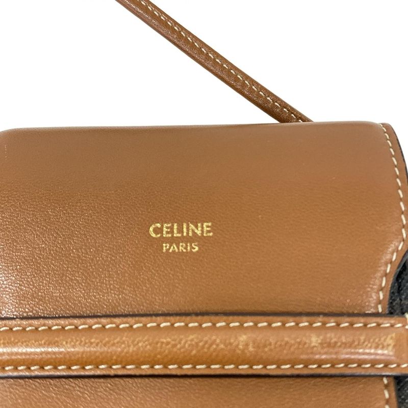 Celine Mobile Phone Case Triomphe Pouch Tan