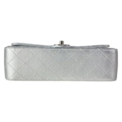 Chanel Shoulder Bag Single Flap Quilted Silver Chain