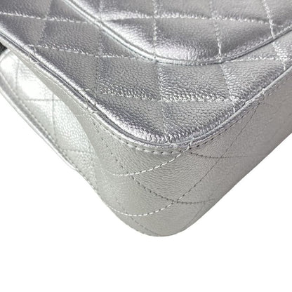 Chanel Shoulder Bag Single Flap Quilted Silver Chain