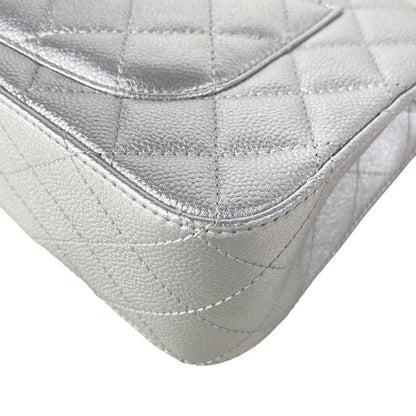 Chanel Shoulder Bag Single Flap Quilted Silver Chain