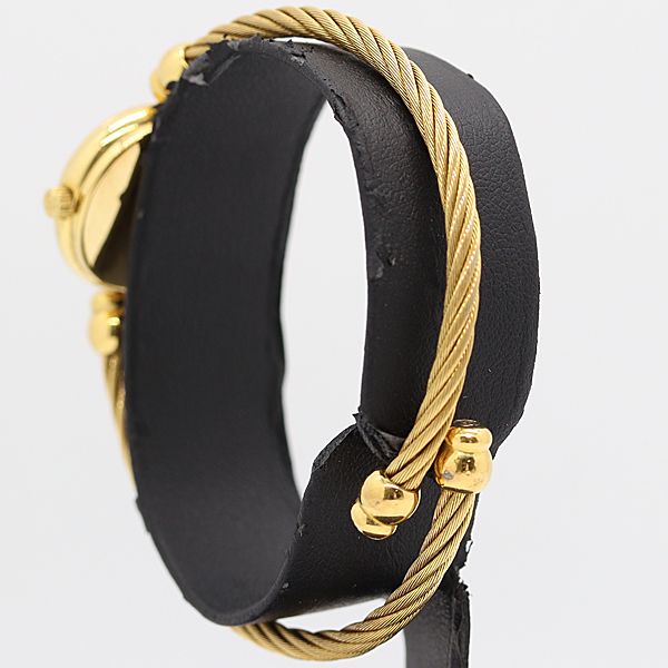 Gucci 2700.2.1 Bangle Watch Quartz Black Dial Kut