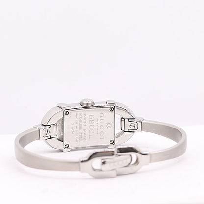 Gucci Bangle Watch Quartz White Dial Kri