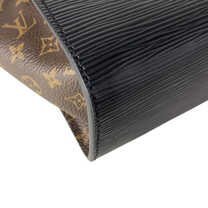 Louis Vuitton Tote Epi Varenne East West Noir Leather Cowhide
