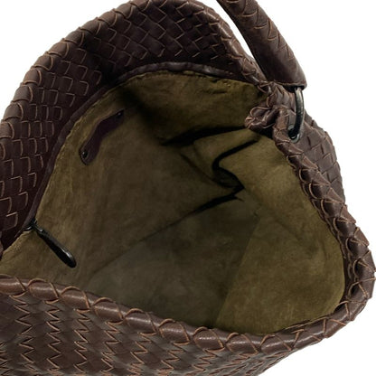Bottega Veneta Handbag Intrecciato Dark Brown Leather