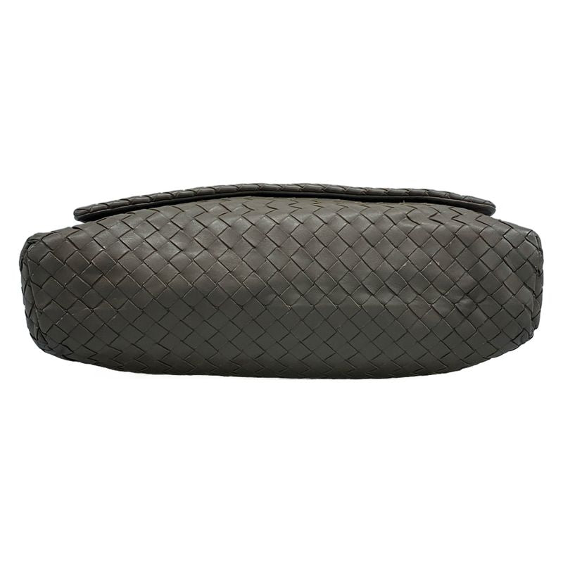 Bottega Veneta Shoulder Bag Intrecciato Grey Leather