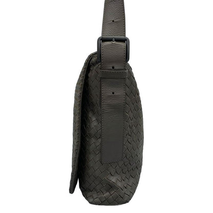 Bottega Veneta Shoulder Bag Intrecciato Grey Leather