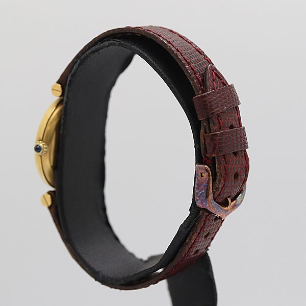 Cartier Must Vendome 23 Quartz Wine Red Dial Watch
