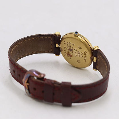 Cartier Must Vendome 23 Quartz Wine Red Dial Watch