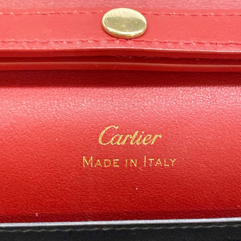 Cartier Bifold Wallet Garland de Red Chain Leather
