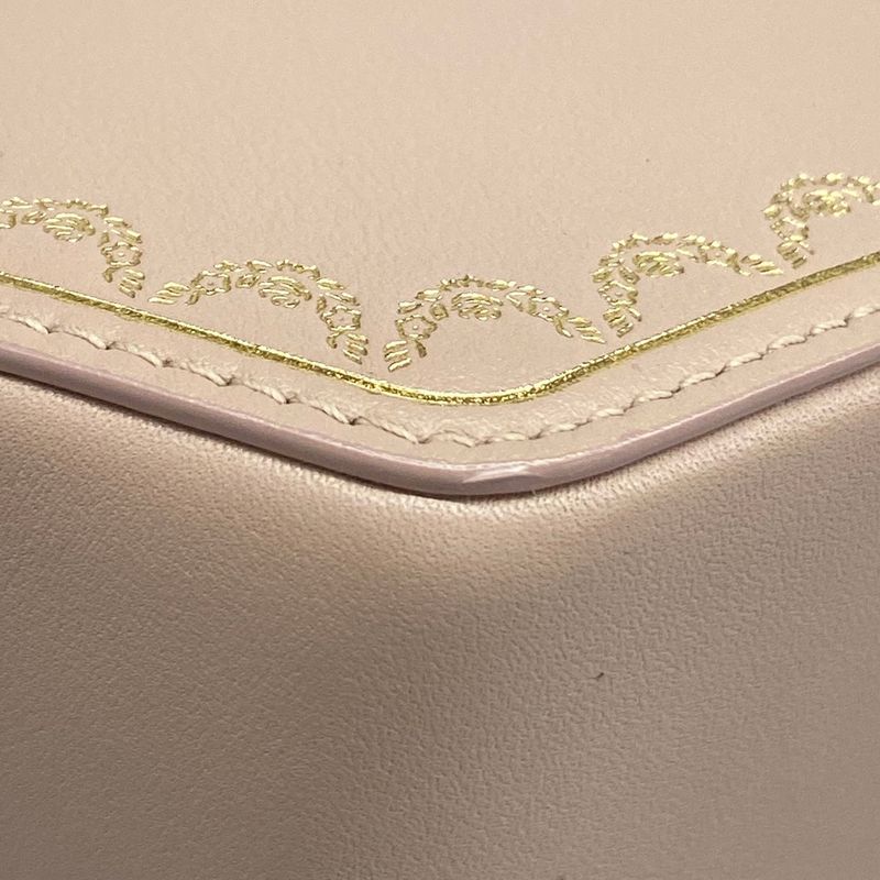 Cartier Shoulder Bag Garland de Nano Pink Beige Strap Removable Leather