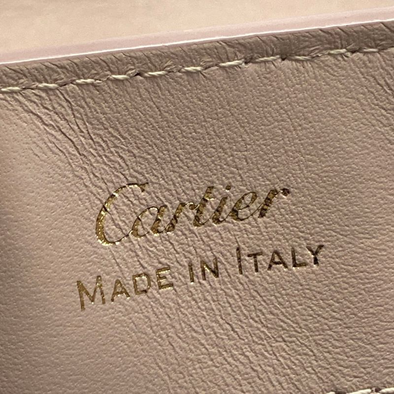 Cartier Shoulder Bag Garland de Nano Pink Beige Strap Removable Leather