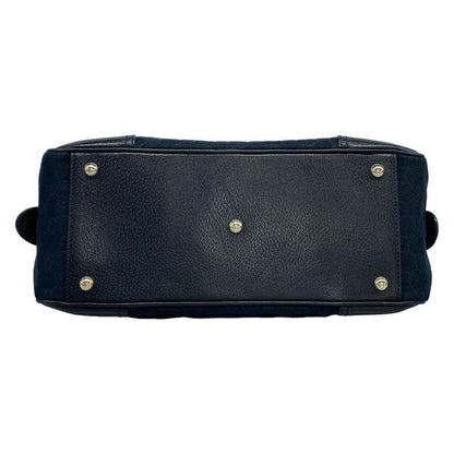 Gucci Shoulder Bag Princi GG Pattern Navy Black Leather