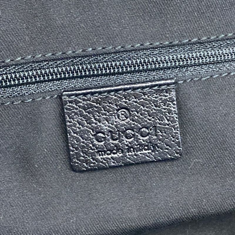 Gucci Shoulder Bag Princi GG Pattern Navy Black Leather