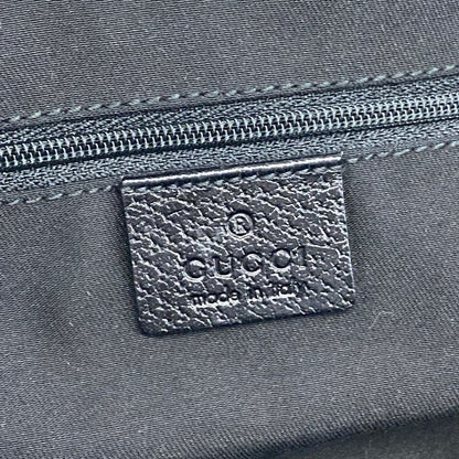 Gucci Shoulder Bag Princi GG Pattern Navy Black Leather