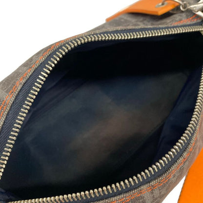 Dior Shoulder Bag Flight Trotter Dark Gray Light Black Leather