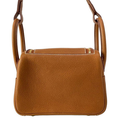 Hermes Shoulder Bag Lindy Mini Fauve Gold
