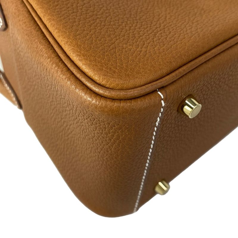 Hermes Shoulder Bag Lindy Mini Fauve Gold