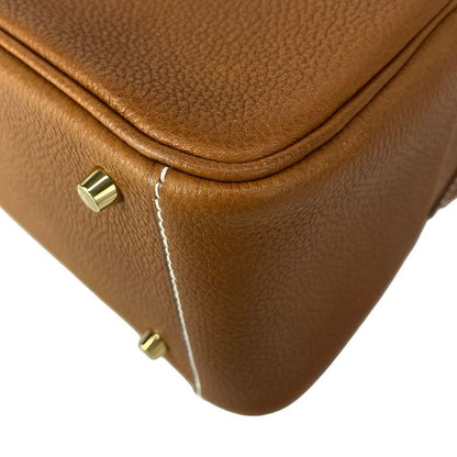 Hermes Shoulder Bag Lindy Mini Fauve Gold
