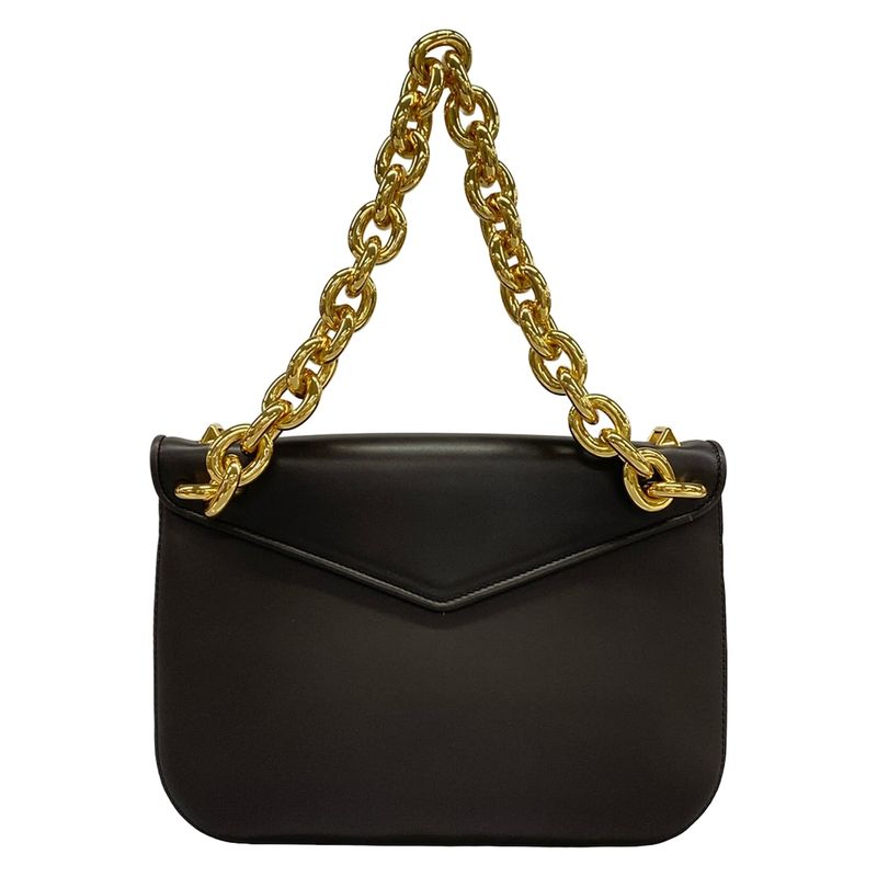 Bottega Veneta Handbag Mount Dark Brown Chain Handle Leather