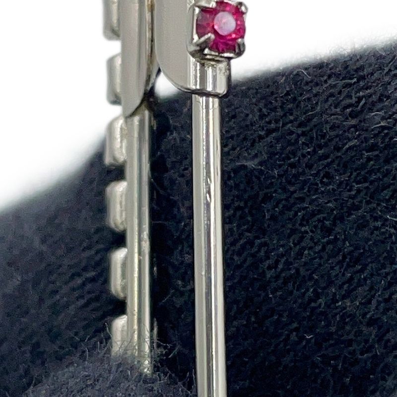 Chanel Brooch CC Logo Line Stone