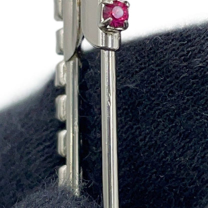 Chanel Brooch CC Logo Line Stone
