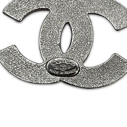 Chanel Brooch CC Logo Line Stone