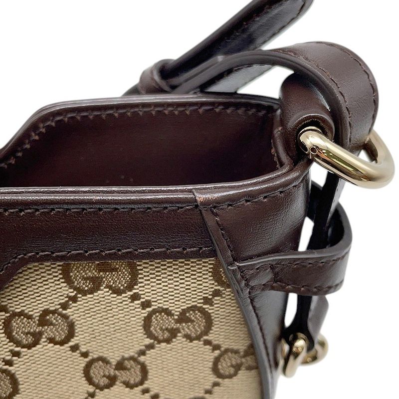 Gucci Shoulder Bag Mini GG Canvas Leather