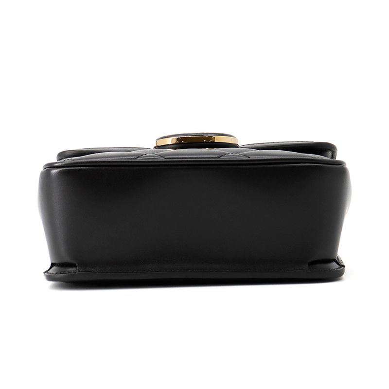 Gucci Shoulder Bag Deco Mini Chain Bag Leather Black