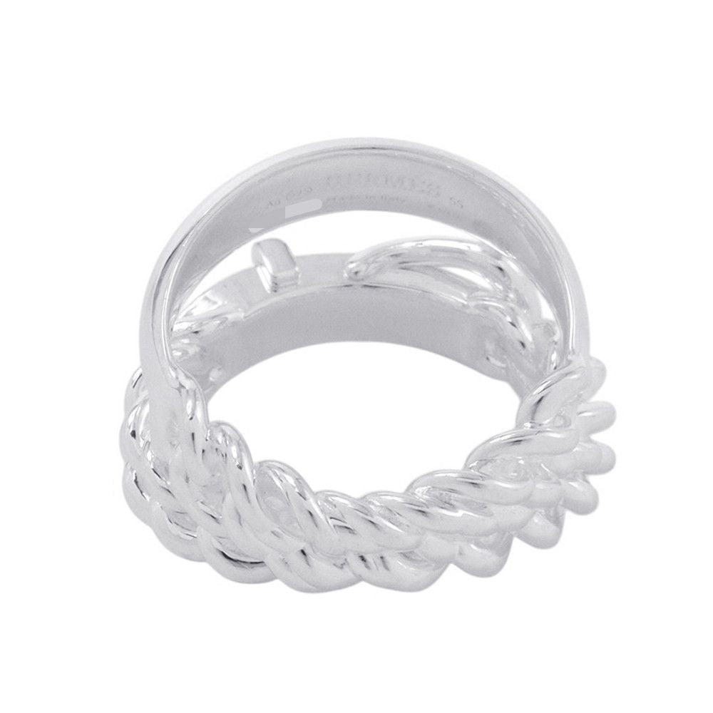 Hermes Ring Book le Series Inflexible Silver 55