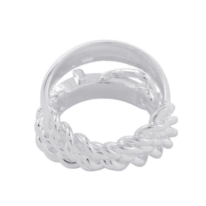 Hermes Ring Book le Series Inflexible Silver 55