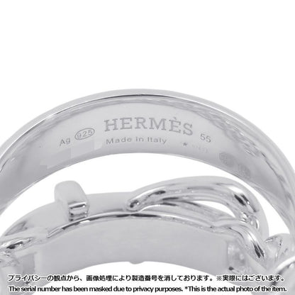 Hermes Ring Book le Series Inflexible Silver 55