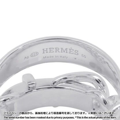 Hermes Ring Book le Series Inflexible Silver 55