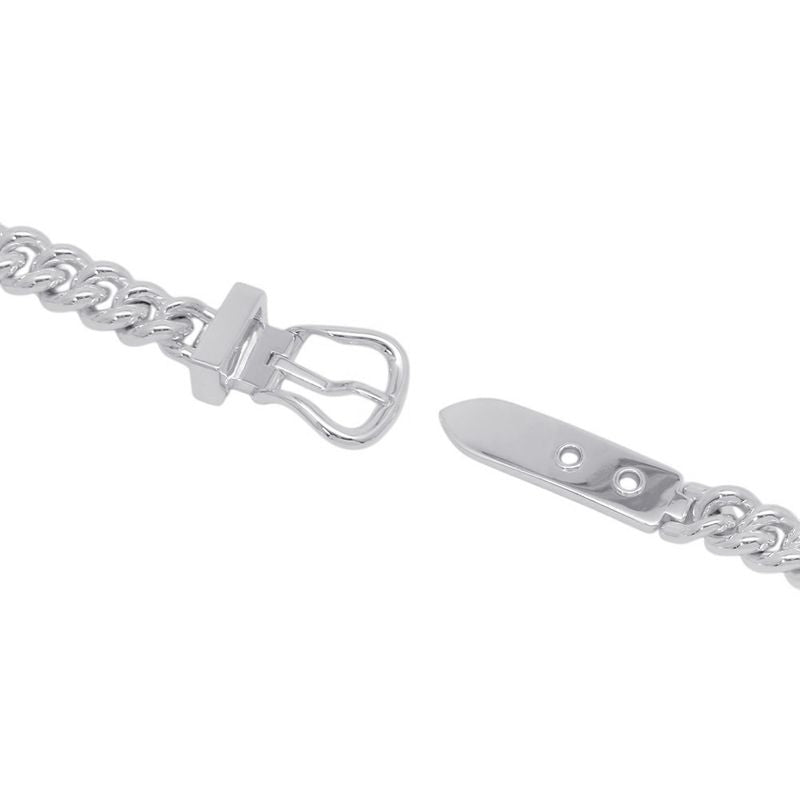 Hermes Necklace Book le Series Inflexible Silver PM 40