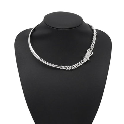 Hermes Necklace Book le Series Inflexible Silver PM 40