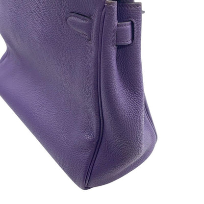 Hermes Handbag Kelly 28 Retourne Iris Silver Togo 2-Way
