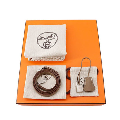 Hermes Handbag Kelly 25 Retourne Etoupe Silver Togo 2-Way