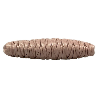 Miu Miu Clutch Matelasse Pink Beige Leather