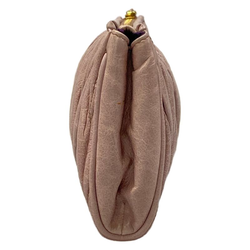 Miu Miu Clutch Matelasse Pink Beige Leather