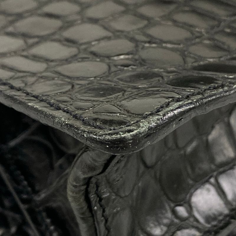 Miu Miu Handbag Black Ribbon Pouch Embossed Leather