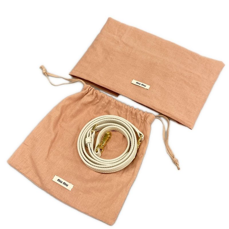 Miu Miu White Mini Bag Crochet Leather