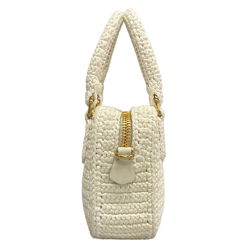Miu Miu White Mini Bag Crochet Leather