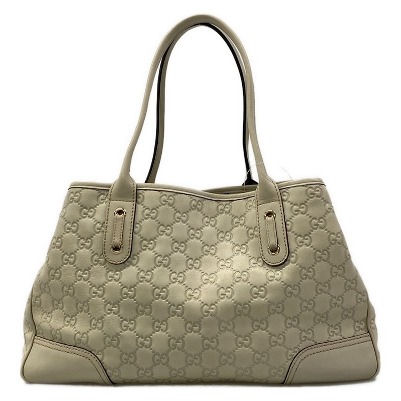 Gucci Tote Princeguccissima Line Gray Beige Leather