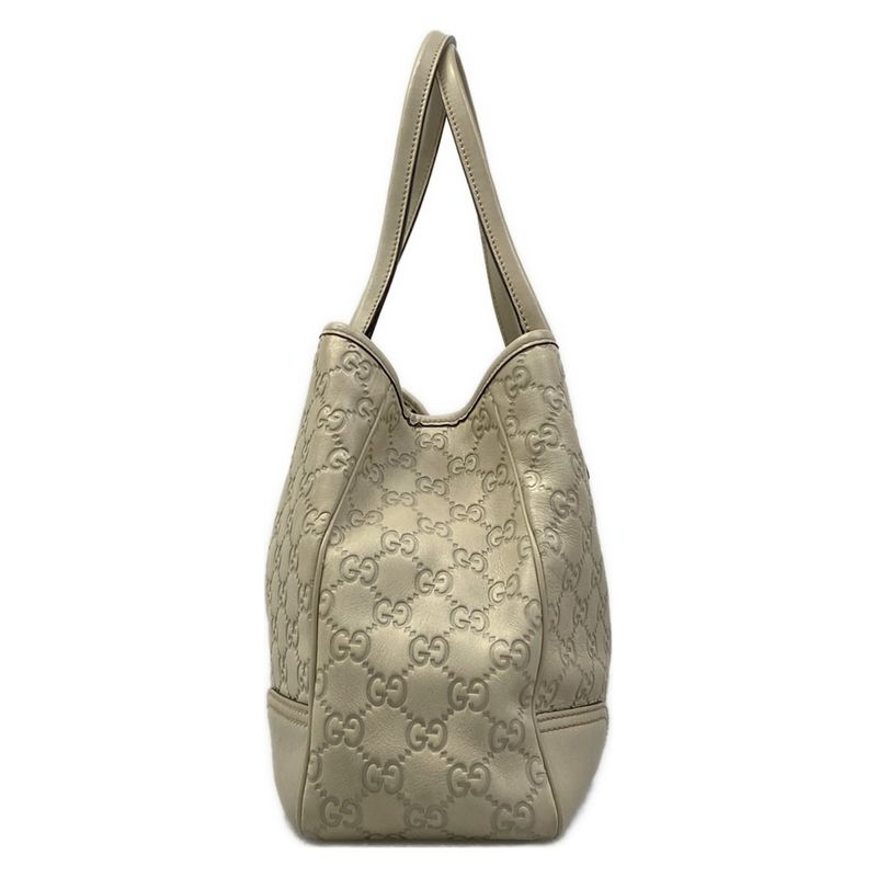 Gucci Tote Princeguccissima Line Gray Beige Leather