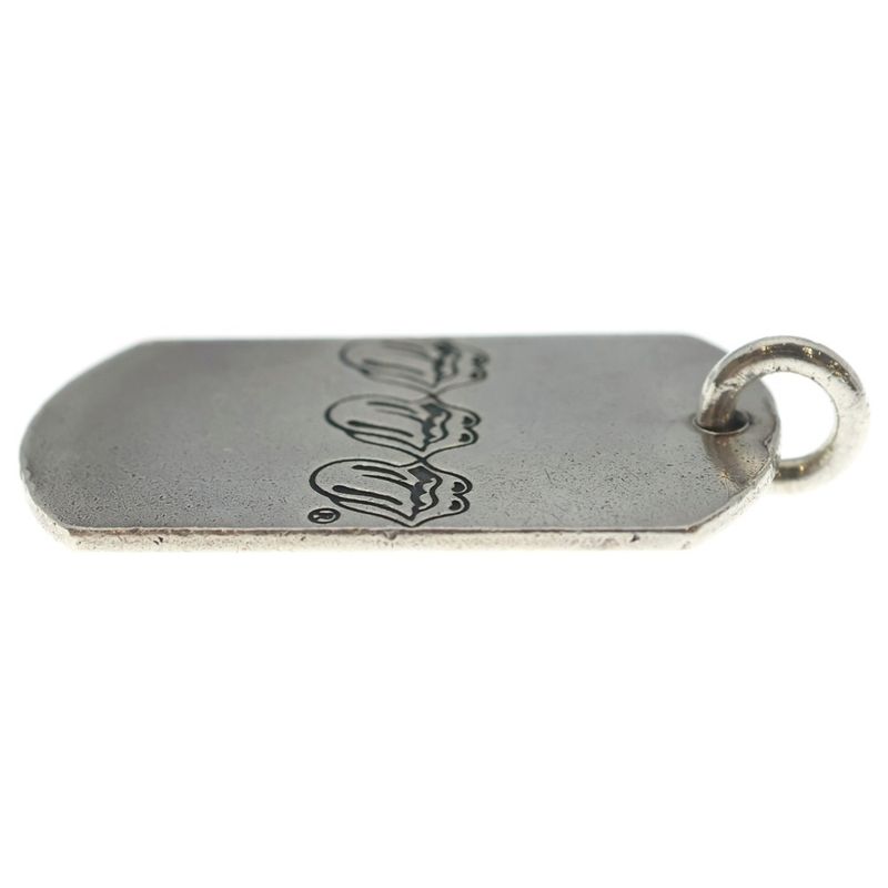 Chrome Hearts Rolling Stone Dog Tag Pendant Top Silver