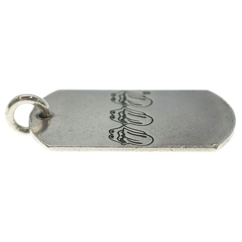 Chrome Hearts Rolling Stone Dog Tag Pendant Top Silver