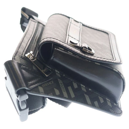Versace Signature Belt Bag la Greca Gray