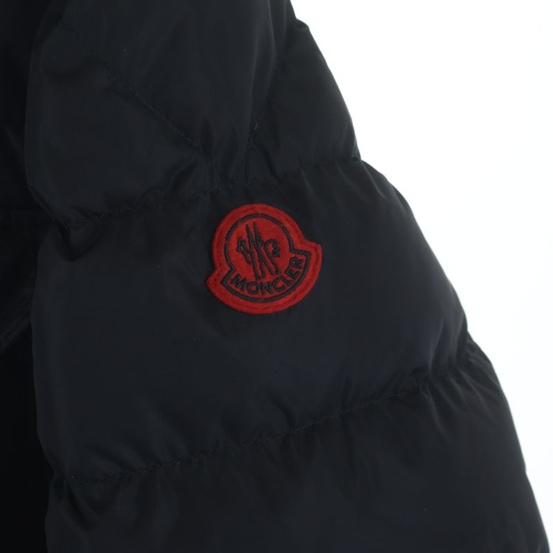 Moncler Born to Protect Red Patch Down Jacket Black